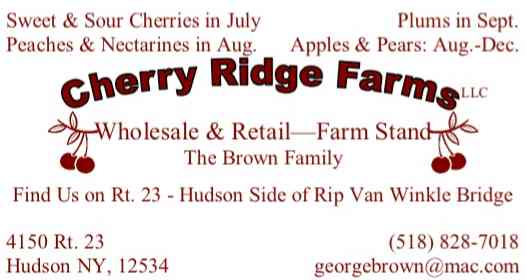 business card for Cherry Ridge Farms